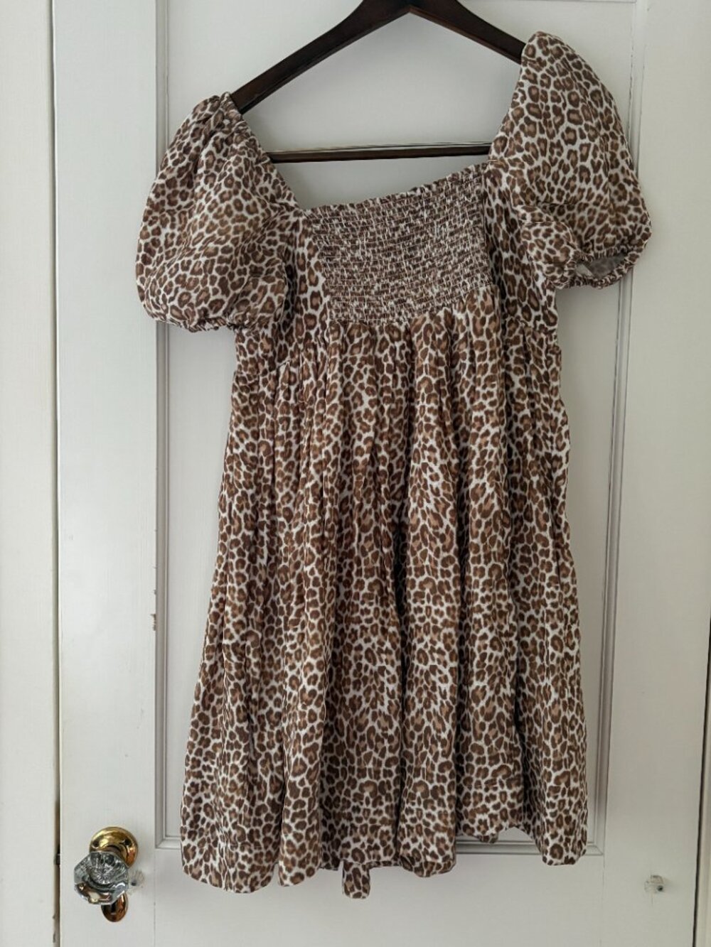 J.Crew Linen-cupro blend mini dress Leopard print Size 6 NWT - Picture 3 of 8